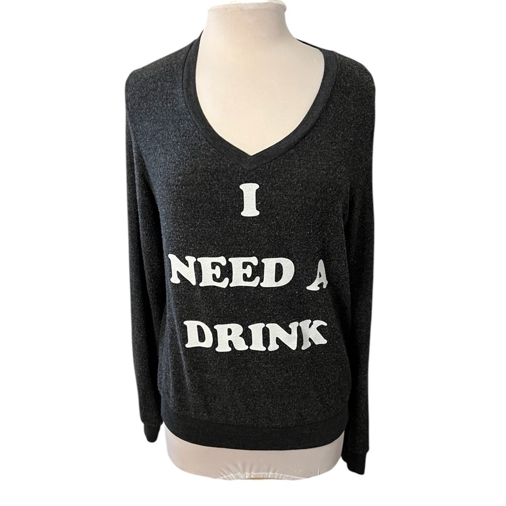 Wildfox I Need A Drink Pullover Sweater - Small